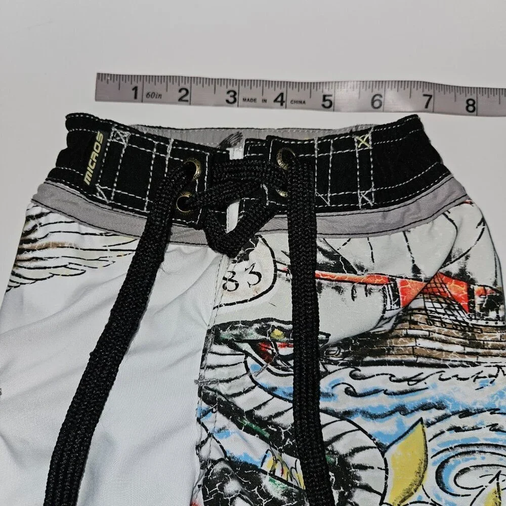 Micros Baby Boy Swim Trunks Board Shorts Skull Snake Eagle Sword Toddler 2T